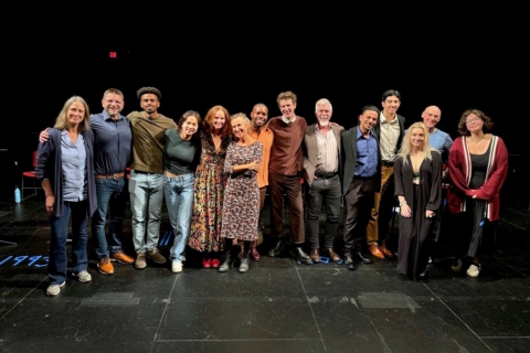 Group photo in blackbox theater