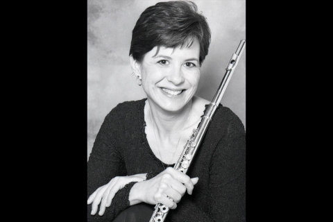 Patricia "Patti" Cloud with flute
