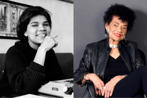 Portraits of Lorraine O'Grady from 1962 and 2014