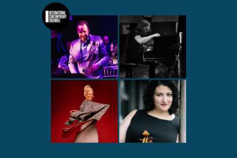 A collage of various members of the International Contemporary Ensemble (ICE)