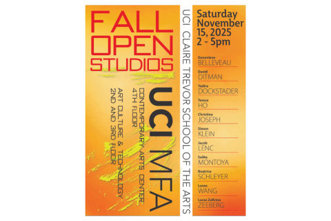 Poster for UCI M.F.A. Fall 2025 Open Studios
